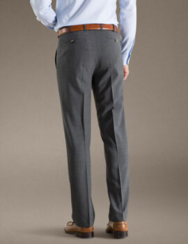 Meyer Mid-Weight Wool Mix Trouser in Mid Grey