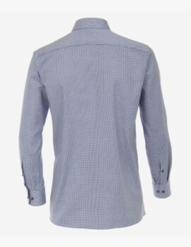 Casa Moda Blue neat design Long Sleeve Shirt With Trim. Modern Fit. Large Sizes