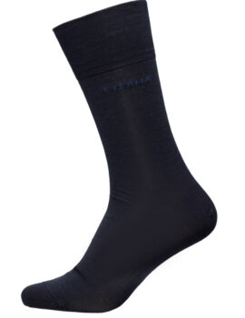 Eterna Navy Socks.Cotton/Elastane With Logo