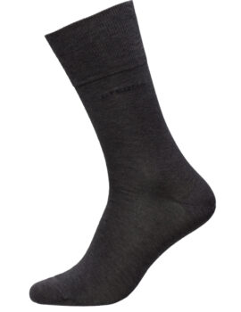 Eterna Anthracite Socks. Cotton/Elastane With Logo