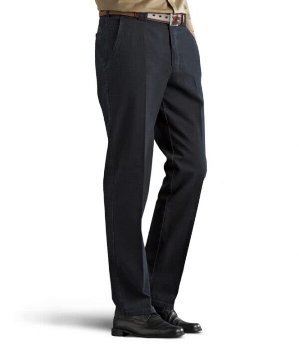 Meyer Blue Black Stretch Denim Trousers Up to 52" Waist.