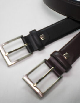 Lindenman of Germany Brown Leather Prong Belt. All sizes available.