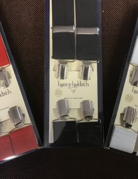 Clip On Braces in Black, Red and White. Medium to 4XL