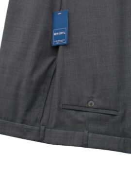 Bruhl Mid Grey Medium Weight Wool Mix Trousers