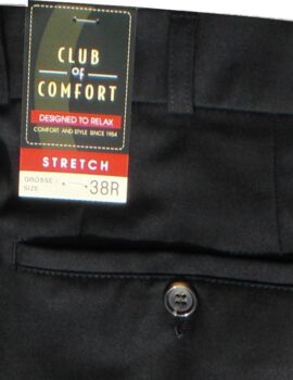 Club of Comfort Lightweight Trousers Black. Sizes 54″Reg and 56″ Reg Left