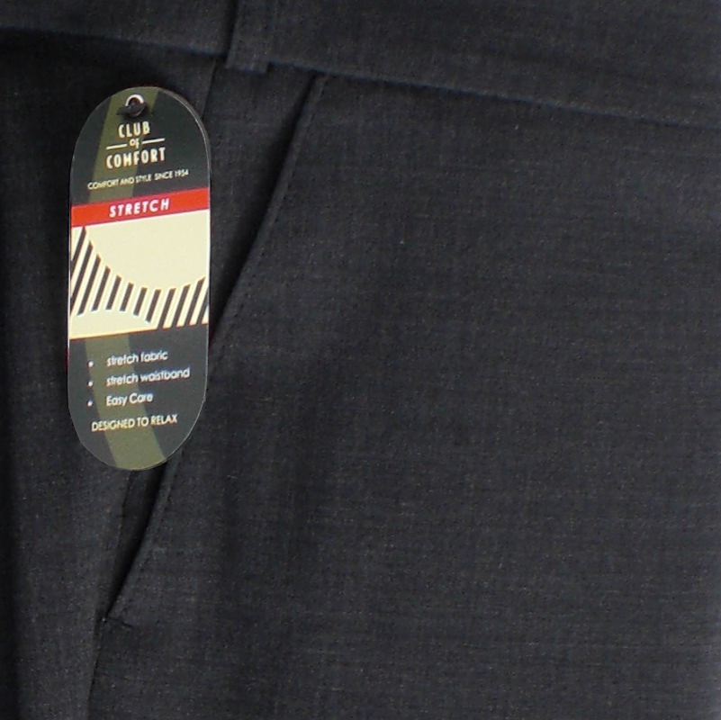 Club of Comfort Lightweight Trousers Charcoal