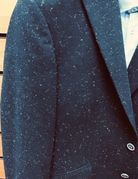 Daniel Grahame Navy Mottled Single Breasted Jacket. Modern Fit