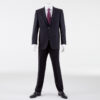 Black Quality Plain Wool Mixture Suit Trouser Plain Front