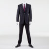 Charcoal Quality Plain Wool Mixture Suit Trouser Plain Front
