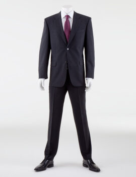 Digel Charcoal Quality Plain Wool Mixture Suit Trouser Plain Front