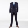 Navy Quality Plain Wool Mixture Suit Trouser Plain Front