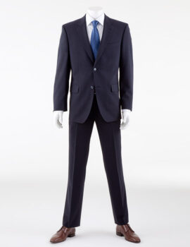 Digel Navy Quality Plain Wool Mixture Suit Trouser Plain Front