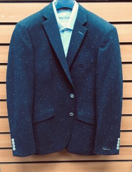 Daniel Grahame Navy Mottled Single Breasted Jacket. Modern Fit