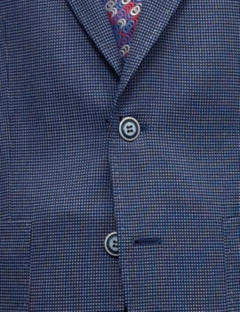 Digel Blue Fine Patterned Single Breasted Jacket. Size 42″ and 46″ Chest Left