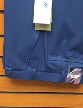 Meyer French Blue Wool Mix Trouser with Fancy Lining