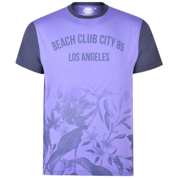 Kam Violet 'Beach Club City' Tee Shirt.100% Cotton 3XL and 5XL