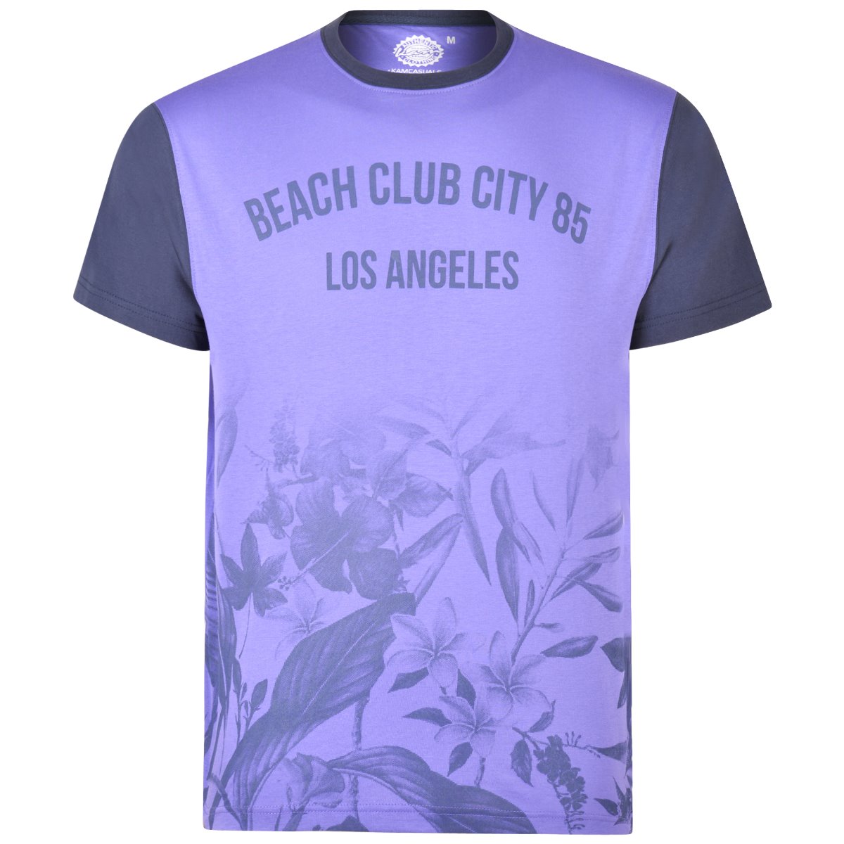 Kam Violet 'Beach Club City' Tee Shirt.100% Cotton 3XL and 5XL