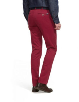 Meyer Red Fairtrade Cotton Stretch Chinos.