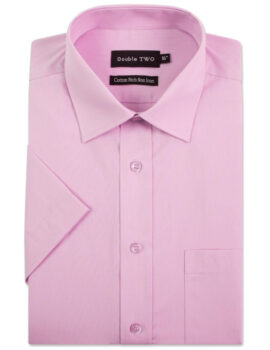 Double Two Pink Cotton Rich Short Sleeve Shirt