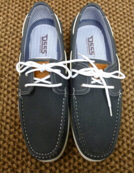 Classic Navy Laced Boat Shoe. Sizes UK 13-15