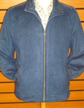 Canson Of Denmark French Blue Lightweight Casual Zipped Jacket. 50″