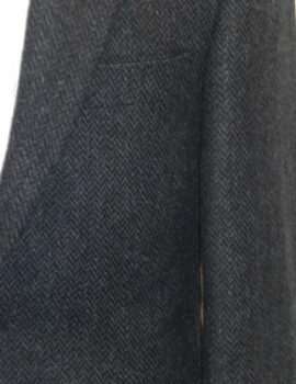 Scott Navy Wool Jacket in Herringbone Design. Size Long 54
