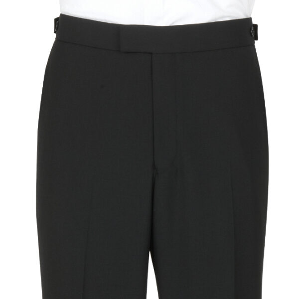 Scott Wool Mix Plain Front Evening Suit Trouser Black