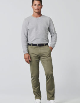 Meyer Green Fairtrade Cotton Chinos. Roma Style