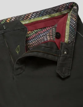 Meyer Charcoal Autumn Weight Stretch Cotton Chino Trousers