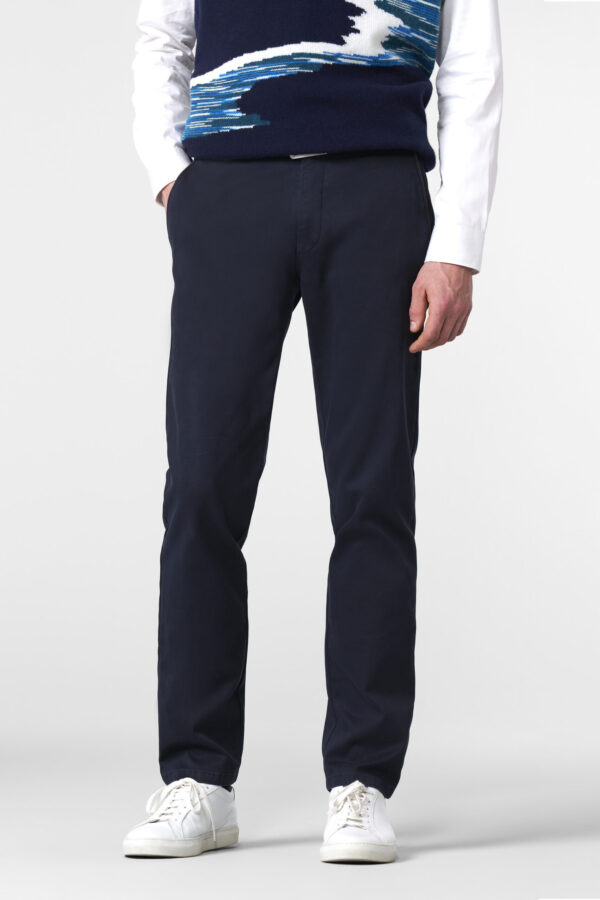 Meyer Navy Fine Texture Autumn Chino Trouser
